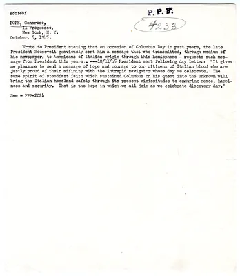 Cross Reference Memorandum