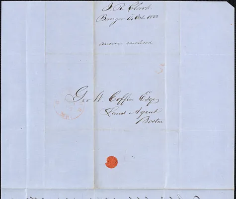 J. R. Clark to George Coffin, 14 October 1850