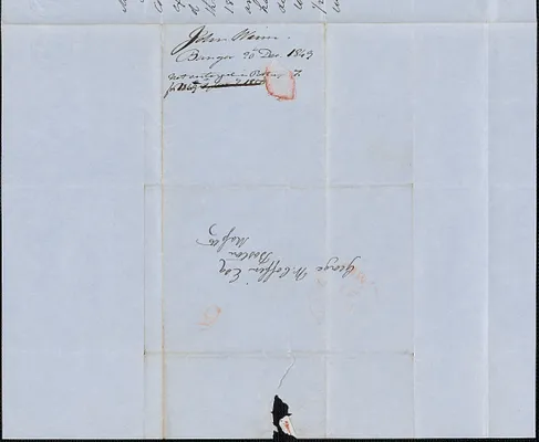 John Winn to George Coffin, 20 December 1849