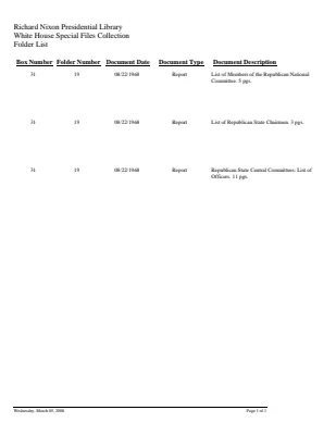 WHSF: Returned, 31-19