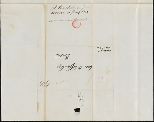 J. Washburn to George Coffin, 11 January 1845