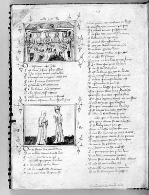 Pilgrim Observing the Dead Feeding the Living, Obedience at Left; Pilgrim before Grace Dieu