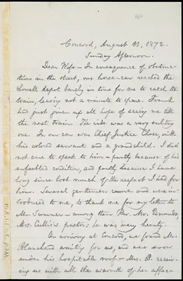 Letter from William Lloyd Garrison, Concord, [N.H.], to Helen Eliza Garrison, August 11, 1872