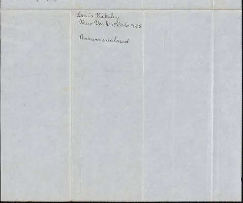Lewis Wakeley to George Coffin, 17 October 1845