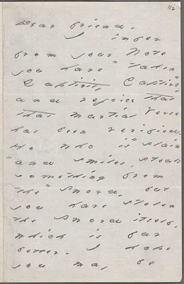 Emily Dickinson, Amherst, Mass., autograph letter signed to Helen Hunt Jackson, September 1884