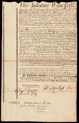 Francis Cummont indentured to apprentice with Philip Godfrid Kast of Boston, 2 February 1757