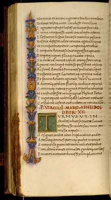 Leaf from Eclogues, Georgics and Aeneid