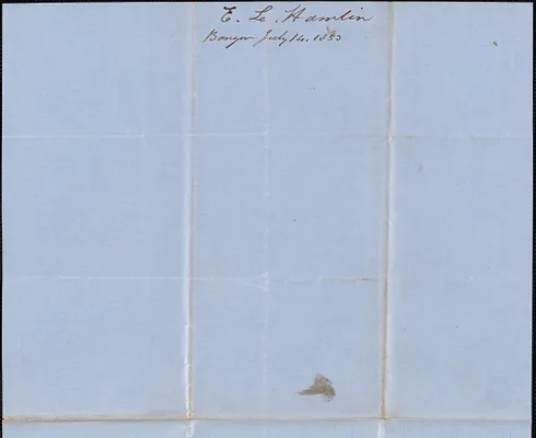 E. L. Hamlin to Samuel Warner, 14 July 1853