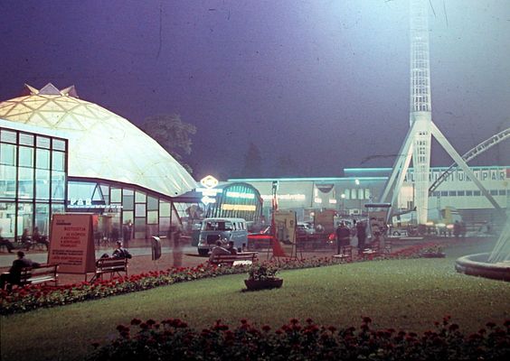 Night Scene at Budapest Amusement Park