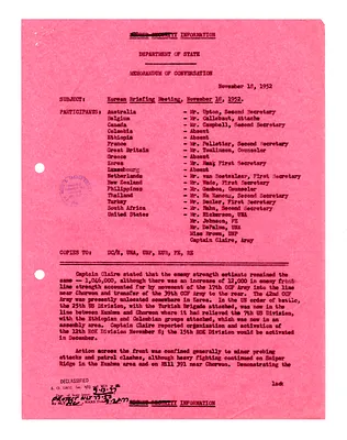 Memorandum of Conversation