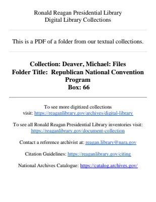 Republican National Convention: Program