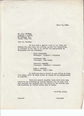 Letters Sent to E.A. Markley, March 13, 1936