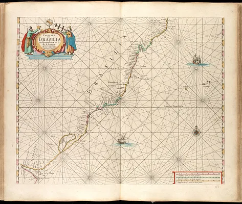 Paskaert van Brasilia van Pernambuco tot C. de S. Antonio
