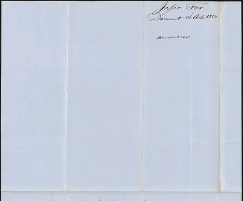 Jesse Fox to George Coffin, 26 October 1850