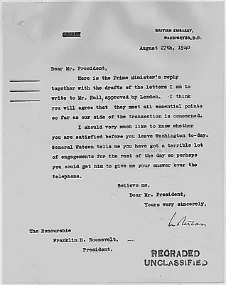 Lord Lothia to Franklin D. Roosevelt