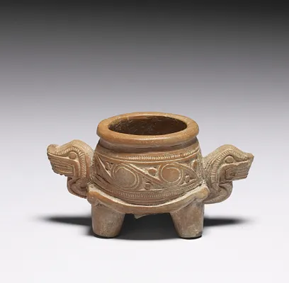 Small Footed Bowl with Tiger Head Handles