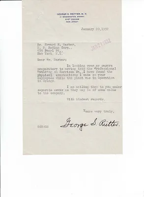 Letters Received to Howard H. Barker [H.H. Barker], January 20, 1932