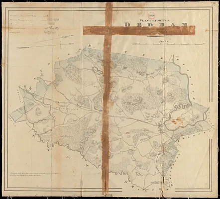 Plan of Dedham made by John G. Hales, dated 1831