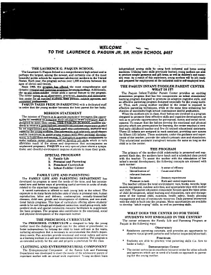 HRC [Hillary Rodham Clinton] /Paquin School 4/23/97 [Folder 1]