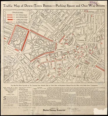 Traffic map of down-town Boston
