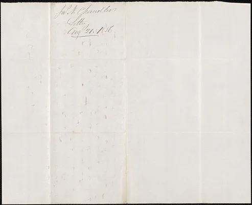 James Chandler to W. A. Harrington, 21 August 1856