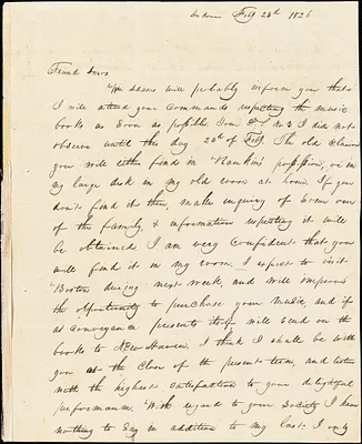 Letter from William Twining, Andover, [Massachusetts], to Amos Augustus Phelps, 1826 Feb[ruary] 23[r]d