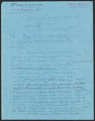 Herbert Brutus Ehrmann Papers, 1906-1970. Sacco-Vanzetti. Booklet used in September 26, 1923, Appeal picturing bullets, shells and file markings; also strip of negatives. Box 7, Folder 13, Harvard Law School Library, Historical & Special Collections