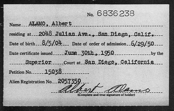 Alamo, Albert - 1950