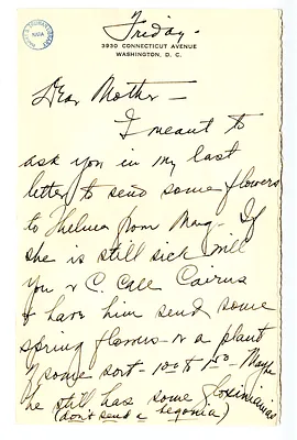 Letter from Bess W. Truman to Madge Gates Wallace