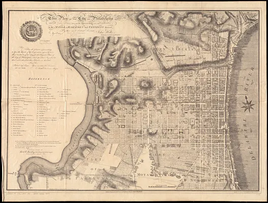 This plan of the city of Philadelphia and it's [sic] environs, (shewing the improved parts,) is dedicated to the mayor, aldermen and citizens thereof