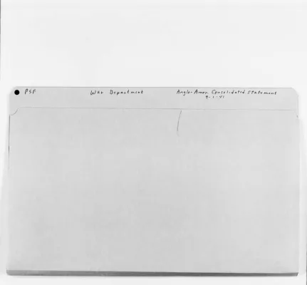 War - Anglo-American Consolidated Statement, September 1, 1941