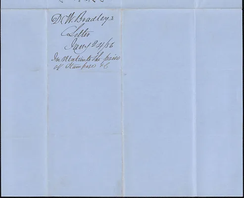 D. Bradley to W. A. Harrinngton, 24 January 1856