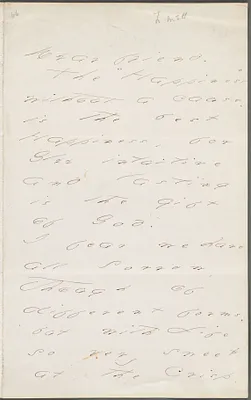 Emily Dickinson, Amherst, Mass., autograph letter to Mary Channing Higginson, late summer 1876