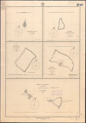 Hudsons Island ; Maraki or Matthews Island, Kingsmill Group ; Maiana or Halls Island, Kingsmill Group ; Apamama or Hoppers Island, Kingsmill Group ; Kuria and Nanouki Islands, Kingsmill Group