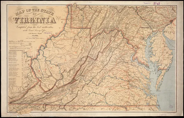 Map of the State of Virginia