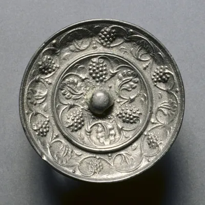 Miniature Mirror with Grape Decoration