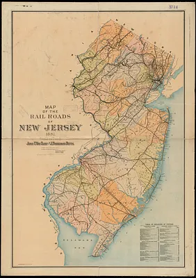 Map of the rail roads of New Jersey 1887