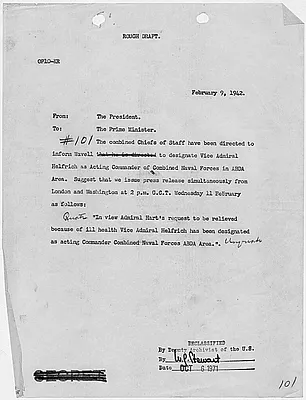 Franklin D. Roosevelt to Winston Churchill