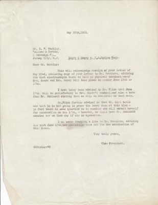 Letters Sent to E.A. Markley, May 26, 1930