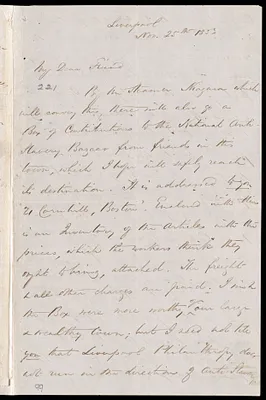 Letter from Francis Bishop, Liverpool, [England], to William Lloyd Garrison, Nov. 25th, 1853