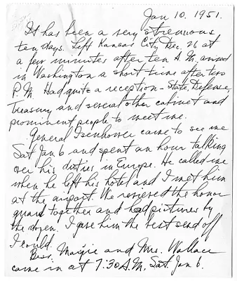 Longhand Note of President Harry S. Truman