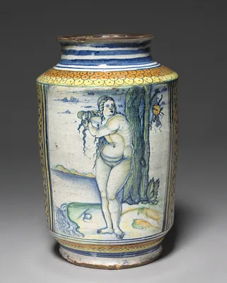 Cylindrical Storage Jar: Venus on the Sea Shore
