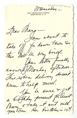 Letter from Bess W. Truman to Margaret Truman