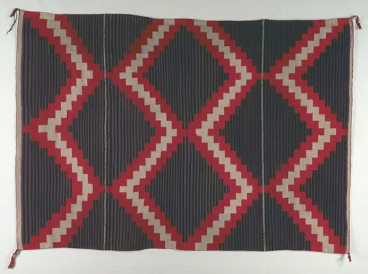 Hubbell Revival-Style Rug with Moki (Moqui) Stripes