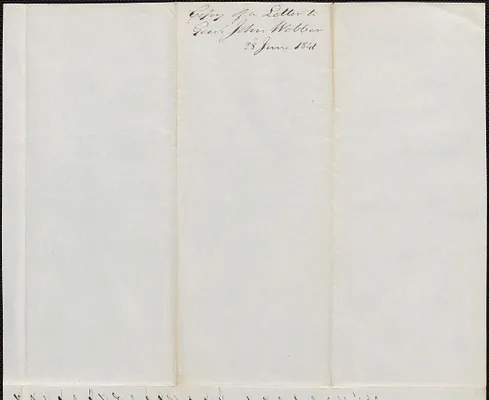 George Coffin to General John Webber, 28 June 1841
