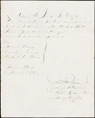 John Brown enlistment record