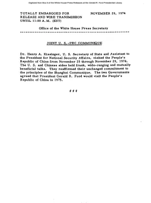 Joint U.S - PRC CommuniquΘ [Joint Statement]