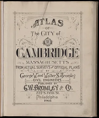 Atlas of the city of Cambridge, Massachusetts