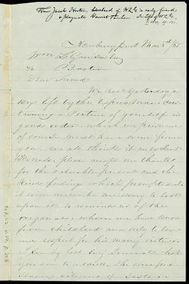 Letter from Jacob Horton, Newburyport, Mass, to William Lloyd Garrison, Mar[ch] 8th, [18]65