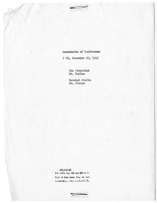 Memorandum from President Harry S. Truman to William D. Hassett